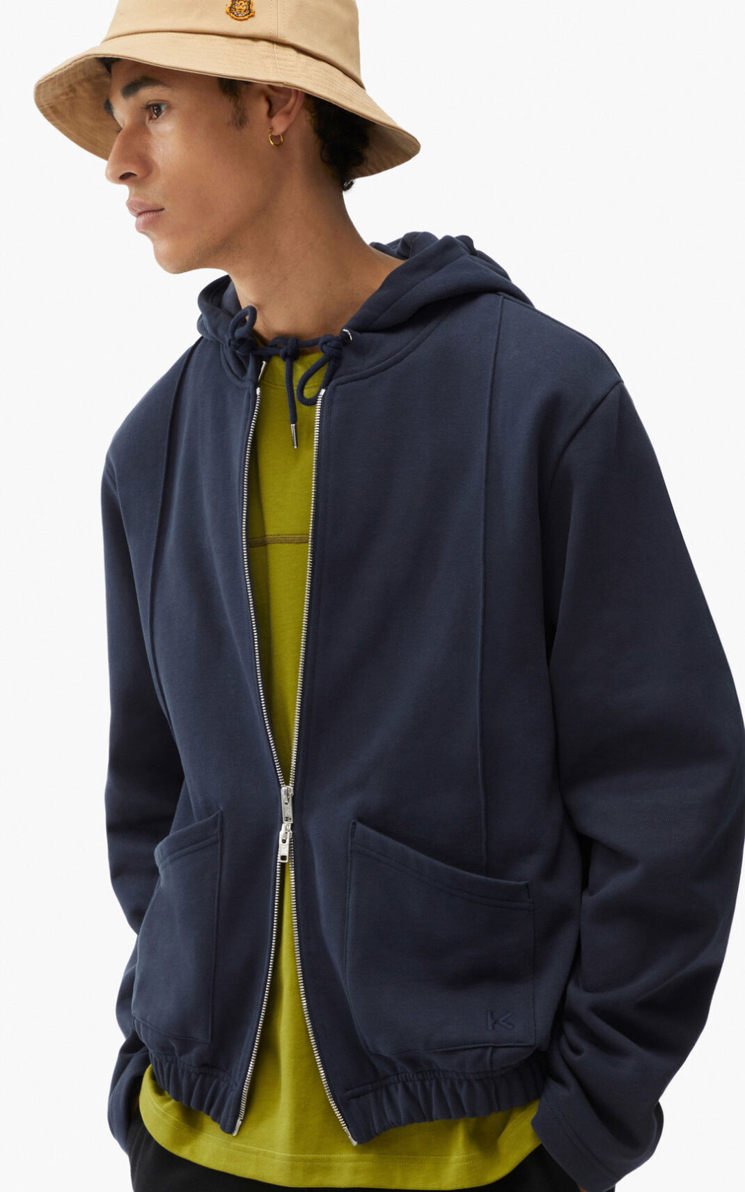 Kenzo Hoodie with zip Moška Puloverji S Kapuco Modra Črna SI-6395030